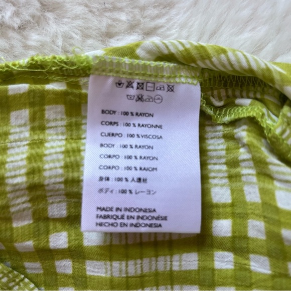 Faithfull the Brand Green and White Ruched Sweetheart Sundress - Picture 12 of 13